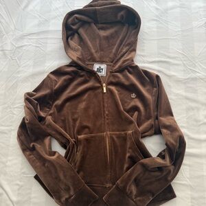 Juicy Couture Brown Velour Hoodie